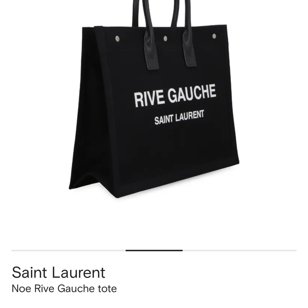 Saint Laurent Black and White Rive Gauche Tote - Picture 3 of 10